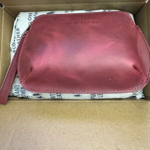 SOLD Portland Leather Women's Clutch in Deep Red